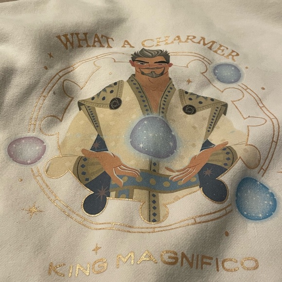 Disney Wish-King Magnifico  Zip Hoodie for Adults Xl beige - Picture 7 of 8